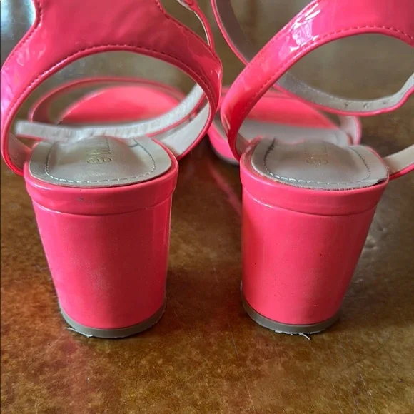 Hot Pink Heeled Sandals - Picture 6 of 9